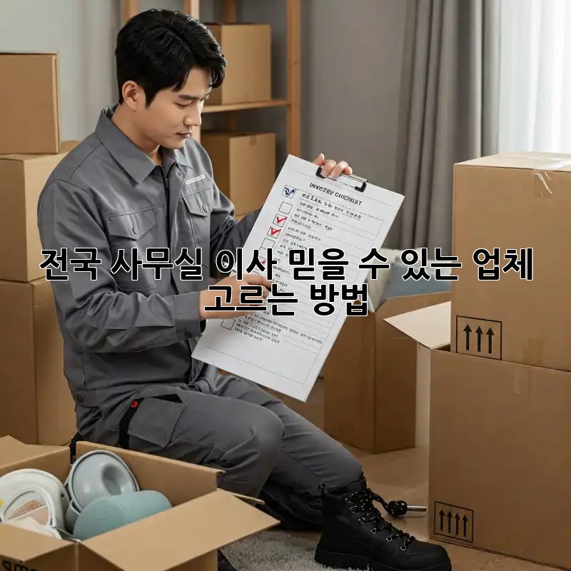 전국 사무실 이사, 믿을 수 있는 업체 고르는 방법!