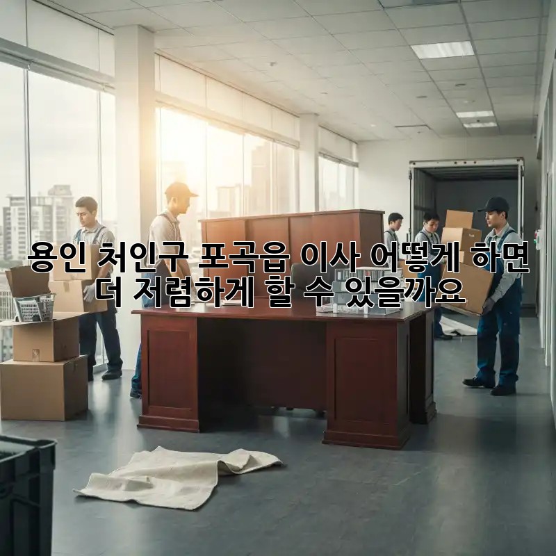 용인 처인구 포곡읍 이사, 어떻게 하면 더 저렴하게 할 수 있을까요?