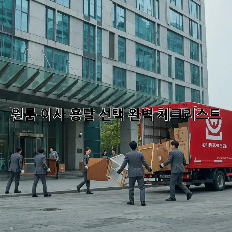원룸 이사? 용달 선택 완벽 체크리스트!