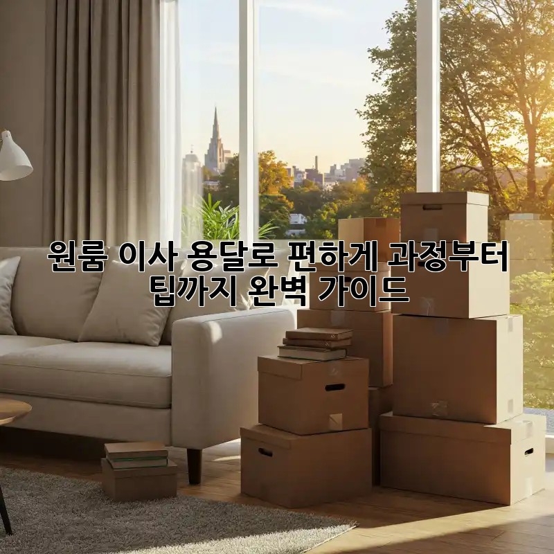 원룸 이사, 용달로 편하게! 과정부터 팁까지 완벽 가이드