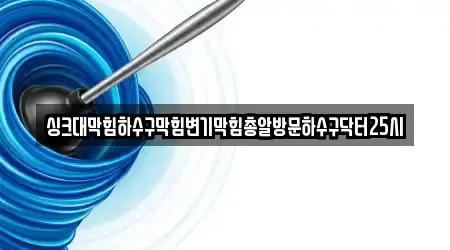 싱크대막힘하수구막힘변기막힘총알방문하수구닥터25시