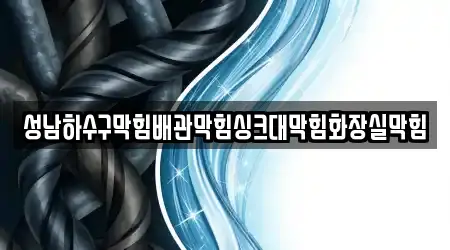 성남하수구막힘배관막힘싱크대막힘화장실막힘
