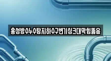 홍성방수누수탐지하수구변기싱크대막힘뚫음