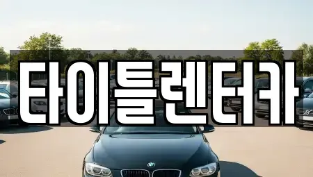 경기 용인시 수지구 동천동 단기렌트카 전문 타이틀렌터카