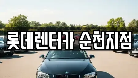 전남 순천시 풍덕동 장기렌트카 전문 롯데렌터카 순천지점